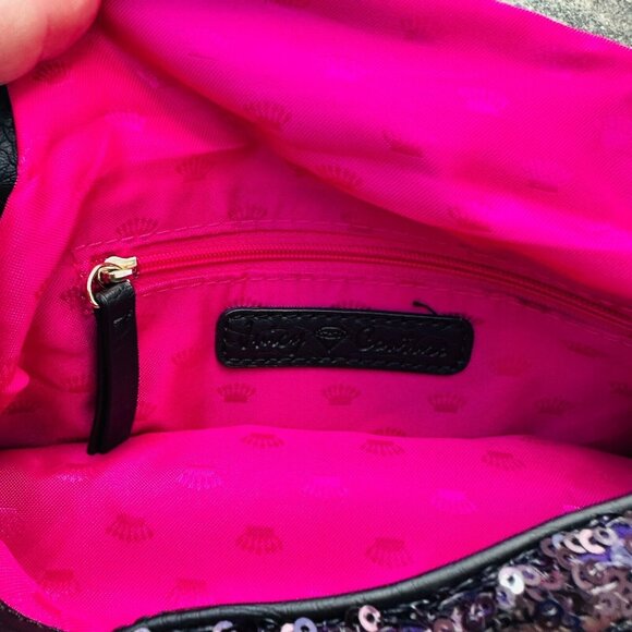 Authentic JUICY COUTURE Mini Traveler Crossbody Bag Sequin Purple (MRSP $65) - Picture 11 of 14